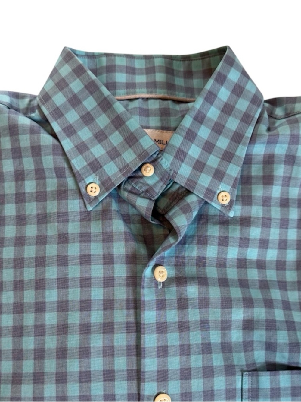 Peter Millar Broadwater Gingham Button Down L/S Shirt sz M